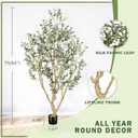 LYERSE Olive Trees Artificial Indoor - Faux Olive Tree 7ft with Olive Branches and Lifelike Fruits - Fake Olive Tree 7 Feet for Modern Home Office House Living Room Decor Indoor