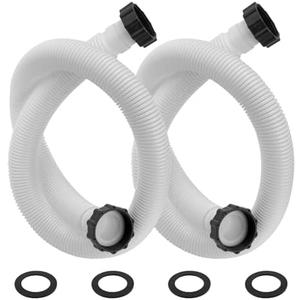 1.5 inch Pool Pump Hose Replacement for Coleman Intex Sand Filters & Saltwater Systems Above Ground Pool Hose with 1500 to 2500 GPH Filter Pumps 29060E, 59" Long（2 Pcs）
