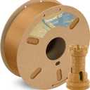 DURAMIC 3D PLA+ Filament 1.75mm 1Kg Light Brown, PLA Plus Filament 1Kg Spool(2.2lbs) Tougher and Stronger, Dimensional Accuracy Probability +/- 0.02mm