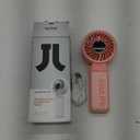 JISULIFE Handheld Fan Life7  Ultimate Flexibility: High-Power Motor, LED Display, 13 Hrs Cooling, 3600mAh Rechargeable, 5-Speed, Foldable Design, 3-IN-1 Portable Fan for Travel Cruise Beach(Pink)