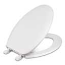 Centoco Elongated Toilet Seat, Closed Front with Cover, Residential, Plastic, Made in the USA, DSAZAM1600-001, White