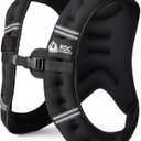 Roc Outdoors Weighted Vest W/ Rub-Free Technology for Woman and Men, 5lb/10lb/15lb/20lb/30lb Weight Vest with Reflective Stripe for Workout, Strength Training, Running, Walking, Fitness, Weight Training, Weight Loss, Weightlifting