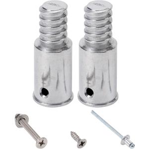 (2-Pack) 3/4" (.75) Threaded Tips Replacement for Extension Poles Repairing, Push Broom Handle Threaded End