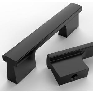 Asidrama 10 Pack 3 Inch(76mm) Matte Black Kitchen Cabinet Handles, Cabinet Pulls Kitchen Cabinet Hardware for Cupboard Drawer Pulls