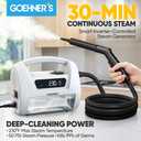 2026 Upgraded Handheld Steam Cleaner, 230°F/3.5 Bar High-Pressure Portable Hand Held Steamer for Home & Car, 30s Heat-Up, Chemical-Free Deep Cleaning for Kitchen, Bathroom, Grout & Car Detailing-White