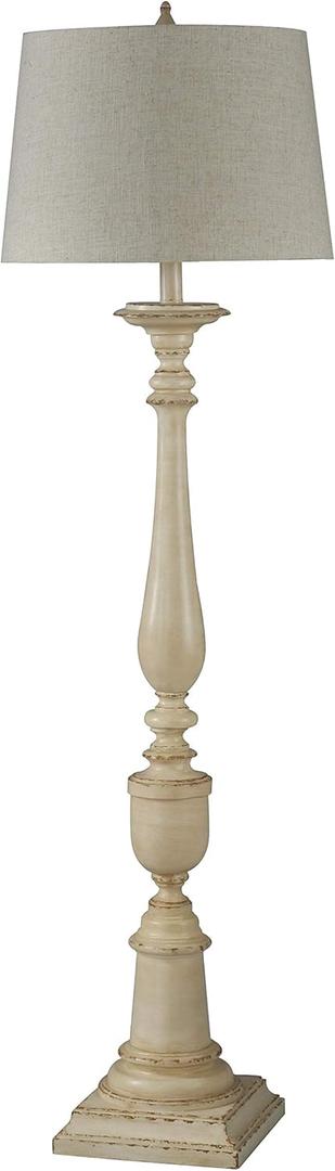 L72020DSAM Floor Lamp, 11.5" D X 11.5" L X 65" H, Distressed Off White