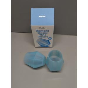 Wine2Go Diamond Silicone Wine Glasses 9oz