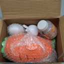 EagleStone Bubble Gun Machine 2 Pack for Kids, 10 Holes Easter Bunny Bubble Wand Blaster for Toddlers 1-3, Automatic Bubble Blower with LED Light, Bubble Solution for Outdoor, Wedding Party Favor (Orange)