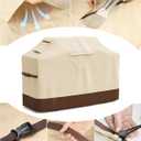 Vailge Grill Cover for Outdoor Grill, 58-inch Waterproof BBQ Cover,600D Heavy Duty Gas Grill Cover, UV & Dust & Rip & Fading Resistant,Suitable for Weber, Brinkmann, Char Broil Grills and More,Beige