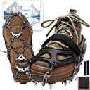 19-Tooth Ice Cleats w/Socks  Anti-Slip for Snow, Hiking, Ski  Men/Women (Medium)