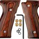 Cool Hand Grips for Beretta 92 FS, 92/96 Full Size, m9, 92a1, 92 INOX, High Polished Wood, Gold Screws Included, 1/4'' Thin