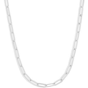 Amazon Essentials Necklace Paperclip Chain (18", Silver)
