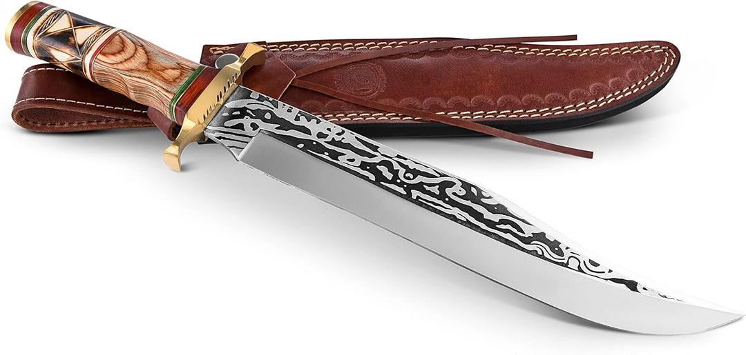 Stauer Down Under Bowie Knife with Sheath  High Grade 420 Stainless Steel Knife for Men for Camping and Outdoor Ventures  Gear for Men
