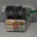 GoodCook 4-Piece Nonstick Steel Toaster Oven Set with Sheet Pan, Rack, Cake Pan, and Muffin Pan, Gray, 4-Piece Set Distributes Heat Evenly, Nonstick Coating, Dishwasher-Safe