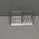 Cisily Sink Caddy Sponge Holder for Kitchen, 304 Stainless Steel Rustproof, Kitchen Sink Caddy with High Brush Holder, Dish Sponge Organizer with Divider(Silver) (9.25)