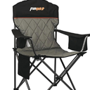 Padded Camping Chair with Sturdy Armrests, Heavy Duty Folding Chair for Adults Supports 350lbs, Portable Outdoor Chair with Reinforced Carry Bag for Camping, Fishing, Lawn & Sports, 18.5 inches