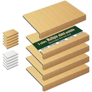 5 Tier PVC Wire Shelf Covers Faux Wood Grain Wire Rack Covers for Shelves, Shelf Liners for Pantry, Closet, Bathroom & Kitchen, Waterproof Scratch Resistant Easy Install, 24"12",Original Wood