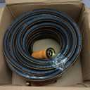 Garden Hose 50 ft x 5/8", NON-EXPANDING Flexible Water Hose, Kink Resistant Lightweight Hybrid Hose-Black Oange