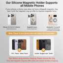 3 x OPSO Magnetic Phone Ring Holder for MagSafe, 360 Degree Rotation Silicone Finger Ring Grip Stand Holder, Adjustable Kickstand, Compatible with iPhone 16 15 14 13 12/Pro/Max, Samsung and All Smartphone