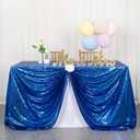 ShinyBeauty Sparkly Sequin Tablecloth-Royal Blue-48x72-Inch Sequin Rectangular Tablecloths Fabric Tablecloths-Glitter Table Cloth (Royal Blue)