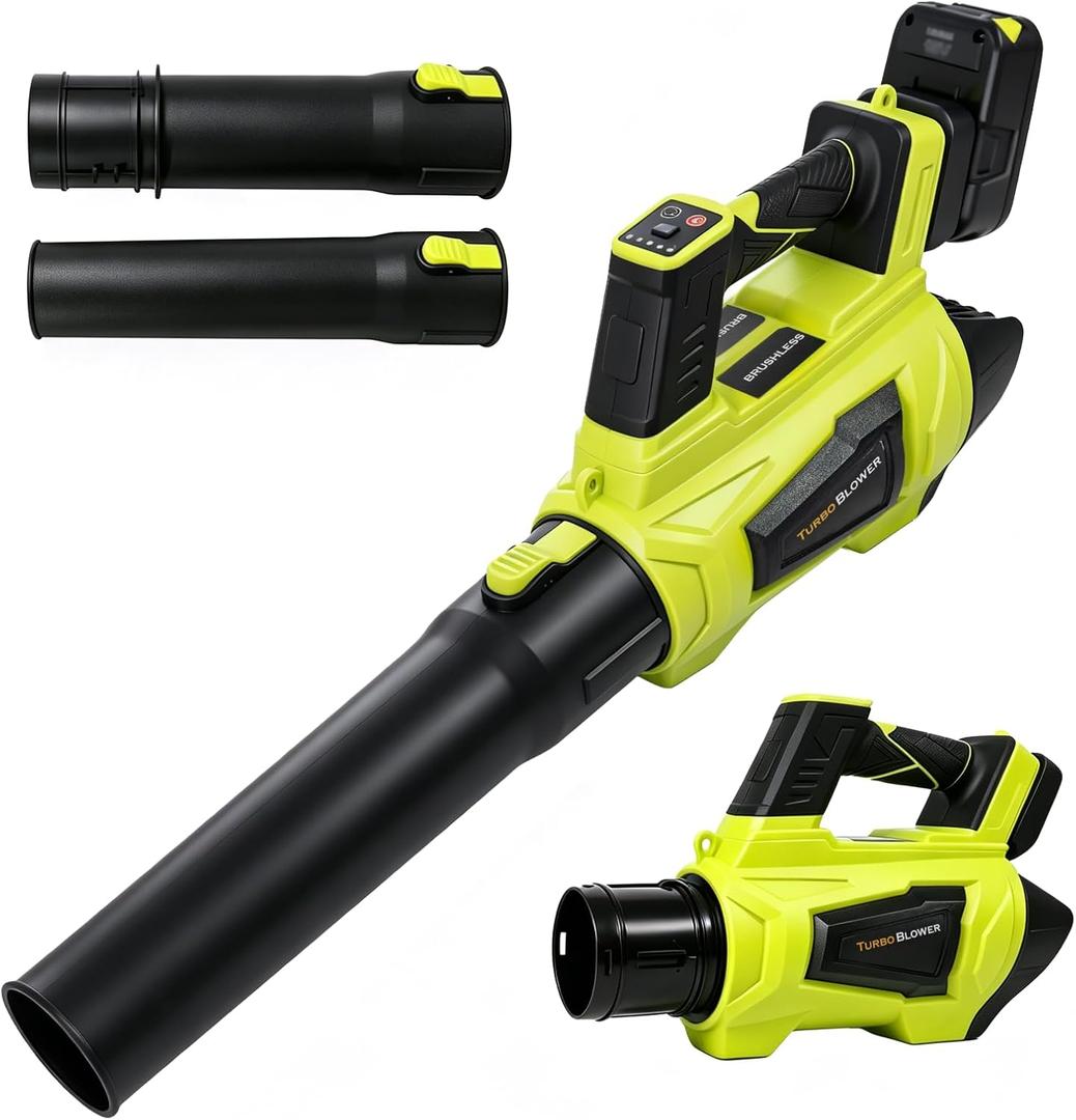 Cordless Leaf Blower Compatible with Ryobi 18V ONE+Battery, 500CFM/150MPH Electric Leaf Blower 5 Speed Modes, sopladoraBattery Powered(Tool Only)
