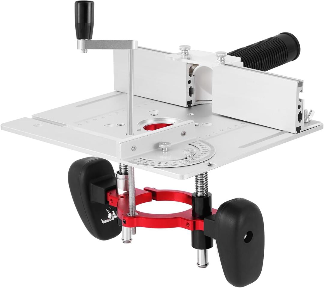 Meticuloso Router Lift Systems, Aluminium Router Table Insert Plate, Updated Router Lift Base for Completely Cylindrical Router with Diameter 2.5-2.56 in
