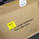 XL Stainless Steel Litter Box with Lid, 28" L x 20" W x 14" H Extra Large Cat Litter Box, Enclosure Metal Cat Litter Pan with High Side, Non-Stick, Anti-Leakage, Easy Clean for Big and Multiple Cats