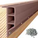 Nalwort Dock Bumpers 16 Feet and 24 Feet, Full Protection Dock Fender for Straight Edge and Side, Boat Dock Bumpers for Edging, Includes Mounting Screws, Black Gray Blue Brown Green Orange Yellow