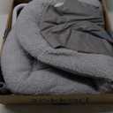 Zakkart Foldable Cat Hammock for Window - Cordless, Embeded Machine Washable Bed, Robust Metal Frame - Cat Window Perch for Large Cats and Kittens (Gray Bolster Bed, Large)