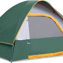 Camping Tent 4 Person, Waterproof Windproof Tent with Rainfly Easy Set up-Portable Dome Tents for Camping (Green)