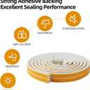 3 x 20Ft Weather Stripping Door Seal, Easy to Cut Insulation Weatherproof Doors and Windows Soundproofing Seal Strip,D-Shape Weatherstrip Seals Large Gap (from 15/32 Inch to 17/32 Inch)