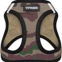 Voyager Step-In Air Dog Harness - All Weather Mesh, Reflective, No Pull Harness for Small, Medium Dogs, Cats - Secure with Hook & Loop Fastener, Buckle, Double D-Rings - Army/Black Trim, XXXS (XXXS (Chest: 11 - 12" * Fit Cats))