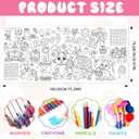 2 x Easter Giant Coloring Poster 71 x 31 Inch Jumbo Paper Coloring Activity Poster Oversized Coloring Table Cover for Kids Family Classroom Easter Party Games Decorations