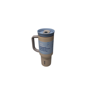 Owala Travel Tumbler SS 40oz Beige Blue Bottle