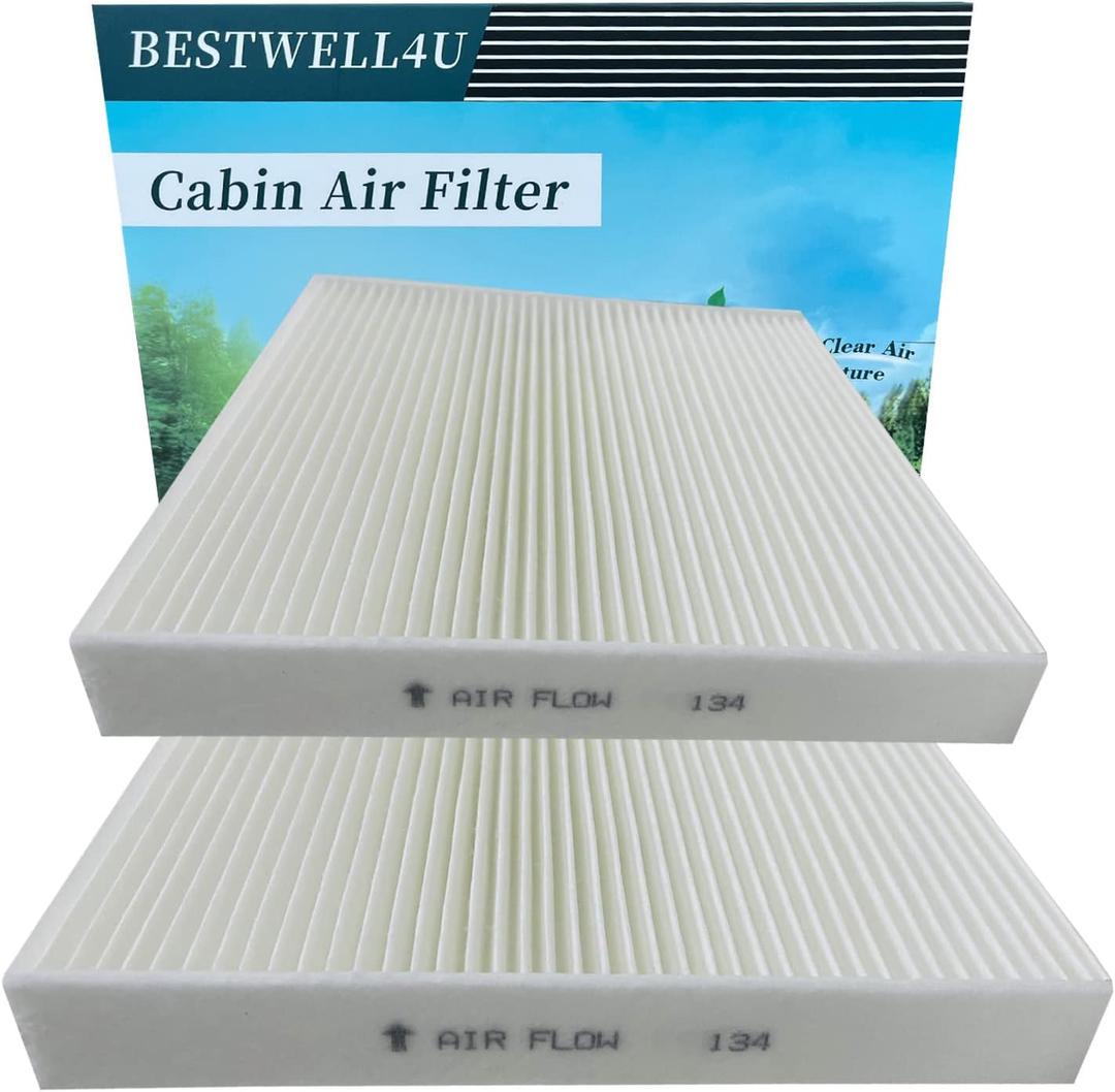 2 Pack White BW134 Cabin Air Filter for Accord Civic CR-V Odyssey Pilot Ridgeline Passport Crosstour ACURA CSX ILX MDX RDX RL RLX TL TLX TSX ZDX
