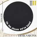 BreezeHug Board for Travel Magnets, 38" Round Metal Magnetic Custom Board for Souvenir Magnets, Photos & Keepsakes, Decorative Travel Memory Wall Art, Heavy-Duty Metal Panel Gift for Travelers