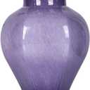 9.4" Tall Purple Vases for Flowers,Hand Blown Glass Vases for Centerpieces, Modern Murano Glass Art Purple Vase for Home Decor,Glass Art for Table Entryway Wedding Decoration