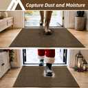 COSY HOMEER Door Mat Non-Slip Entryway Rugs Dirt Trapper, 32"x48", Brown