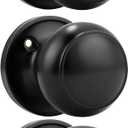 Probrico (3 Pack Classic Closet Door Knobs Dummy Door Knob, Individual Non-Turning Dummy Door Knob Single Side, Black Interior Door Knobs, Easy Installation