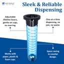 San Jamar Sentry In-Counter Cup Dispenser 8-44 Oz Cups with Adjustable Lever for Restaurants, Dining Halls, and Fast Food, Plastic, 23.5 Inch Tube, Blue 