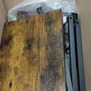 TUTOTAK C Shaped End Table with Charging Station, Side Table for Sofa, Couch Table with Storage Bag, TV Tray with 2 USB Ports and Outlets for Living Room, Bedroom, Brown TB01BB024