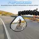 Bike Helmet Mirror for Cycling, 360 Adjustable Flat Rear View for Helmet, Lightweight Bicycle Mirror for Biking, Fits Vented Helmets, MTB Long Distance Road Use, Cycling Safety Accessory