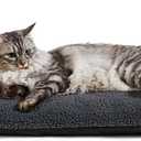 Self Warming Cat Bed Self Heating Pad 24 x 18 inch Thermal Pet mat for Indoor Outdoor Pets Double Filled Cat Mat with Washable Removable Cover Non-Slip Bottom (Dark Gray)