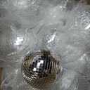 Haull 8 Pcs Large Disco Ball Set Silver Mirror Disco Reflective Ball with Hanging Ring Party Ornament Decoration for Stage Club Ballroom Dance Hall Wedding Prom Props(8'', 6'')