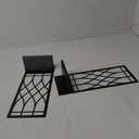 Wall Candle Holder, Black Metal Wall Art, Line Wall Candle Holder for Living Room, Dining Room, Bedroom, Bathroom (2 Pack, 16.5 x 7 in)