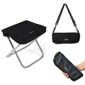 Lightweight Camping Stool 1.5lbs & Compact 12" - 350lbs Capacity! 3-Second Setup Portable Folding Stool with Shoulder Strap for Adults, Outdoor, Concert, Waiting in Line, Travel, Fishing & Camping