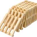 12 Pack Unfinished Wooden Mini Pallet Drink Coasters 4 Inch Square Natural Wood Beverages Coasters