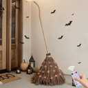 Halloween Decorations Fall Decor - 6FT Giant Handmade Real Twig Witch Broom