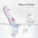 Epilator Smooth Glide Epilator for Women Face RechargeableEpilator for Women FacialEpilator Hair Remover Smooth GlideEpilator for WomenFace Bikini Hair Removal Arms/Face/Peach Fuzz White Portable Pink