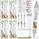 72 Sets Woodland Animals Baby Shower Favors Bulk Includes Ballpoint Pens Thank You Cards Cable Ties Woodland Baby Shower Gender Reveal for Guest Game Prizes Party Favors